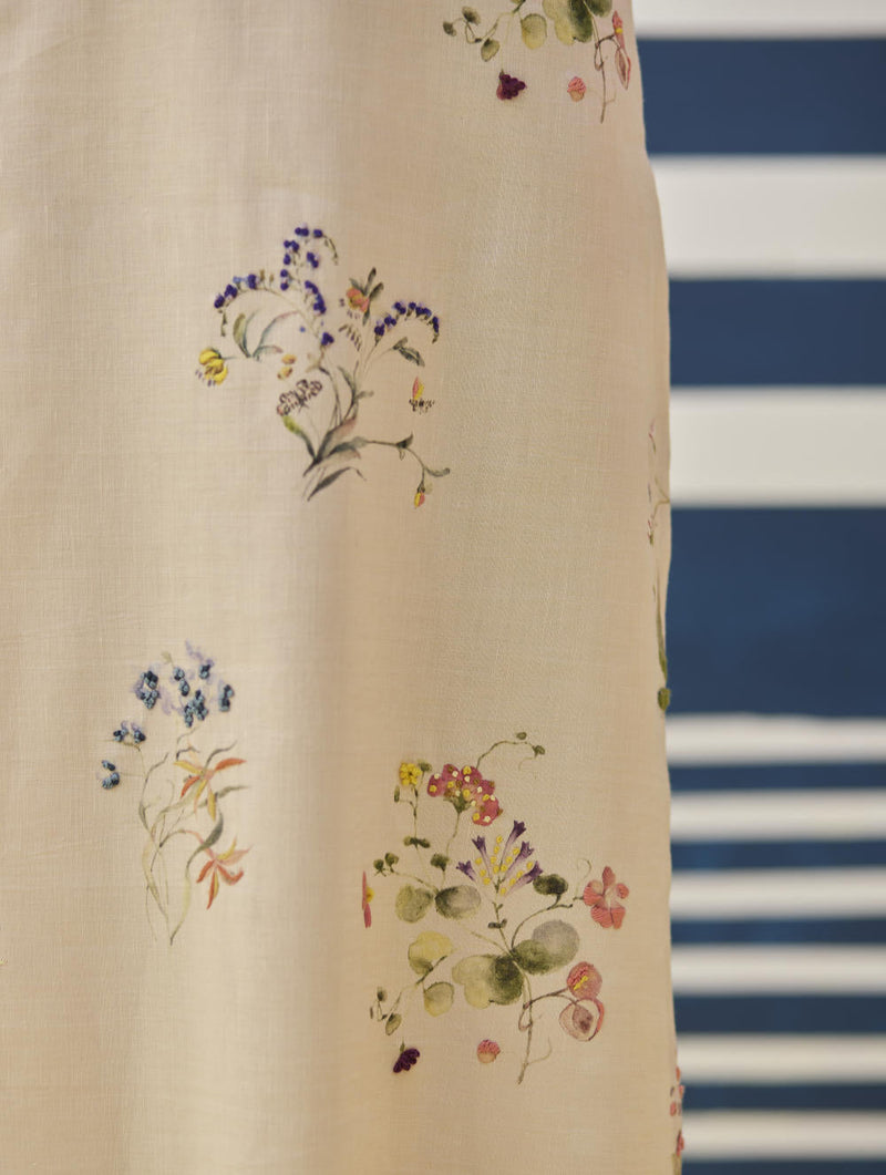 Kera Floral Hand-Embroidered Kurta - Sand by Manan in natural color for women Worldwide