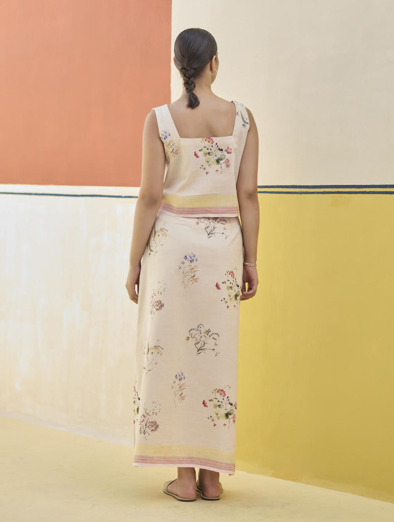 Leena Floral Co-ord Set 
 - Sand by Manan in natural color for women Worldwide
