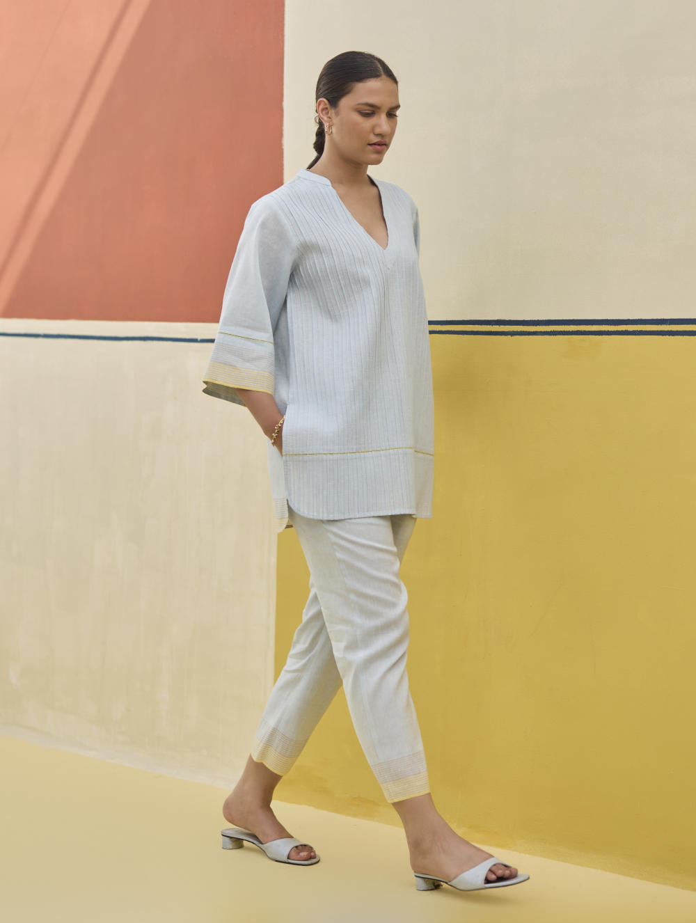 Neri Border Linen Co-ord Set
- Sky