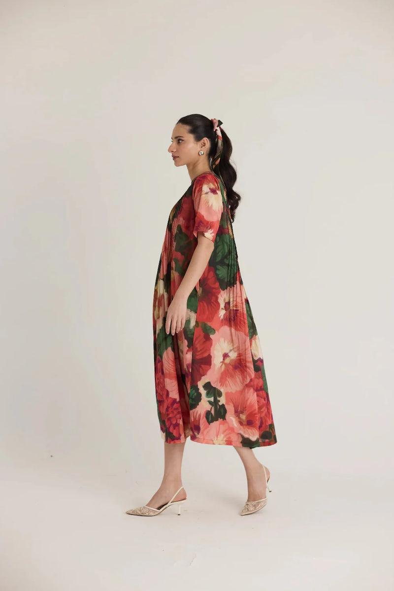 SCARLETT PINTUCKS DRESS cotton by Yam in multi color for women Worldwide