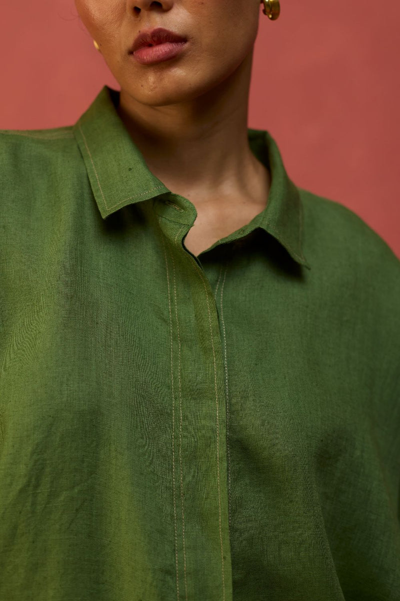 Yoko Forever Linen Co-ord Set - Fern Green by Manan for Worldwide