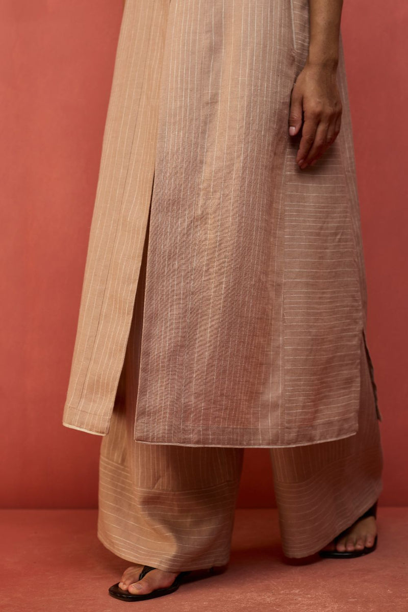 Misato Stripe Linen Co-ord Set - Dusty Rose by Manan for Worldwide