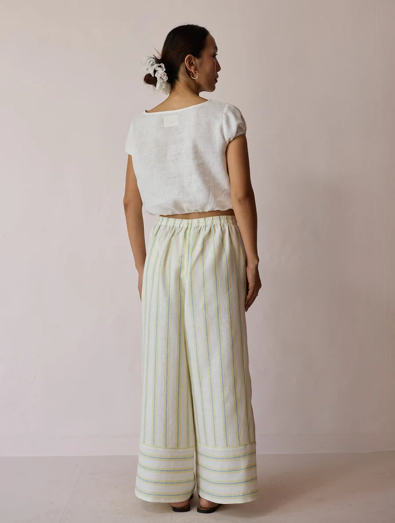 Rimi Linen Co-ord Set-Ivory linen co-ord set by Manan in ivory for women Worldwide