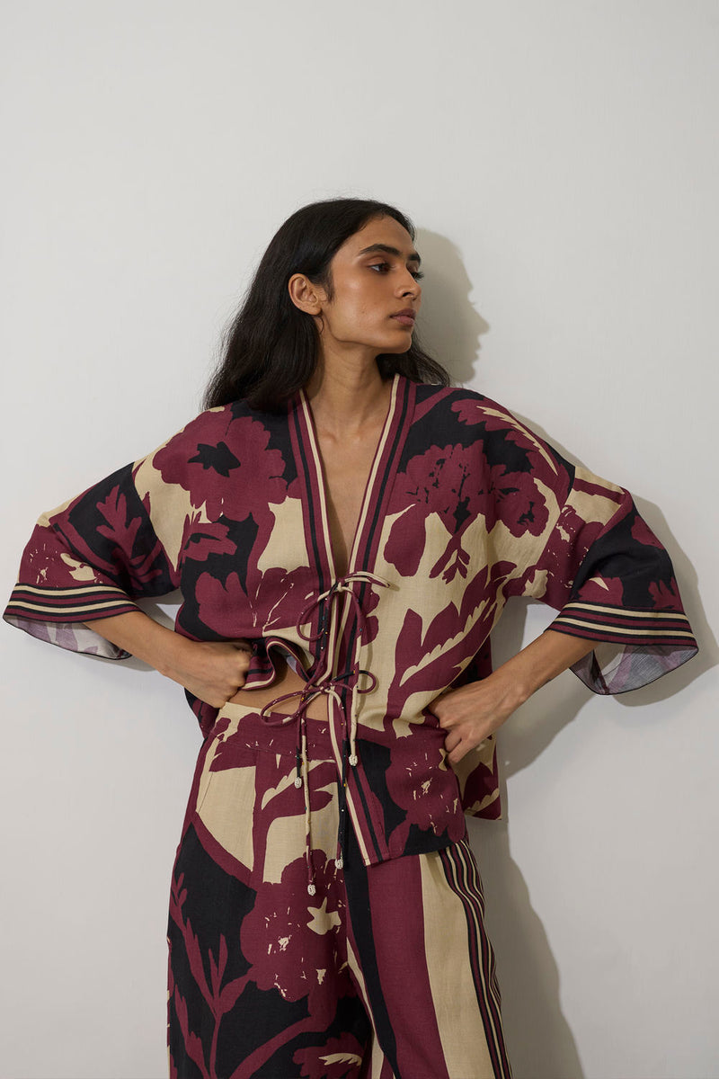 Tie-knot Marigold Set-Purple