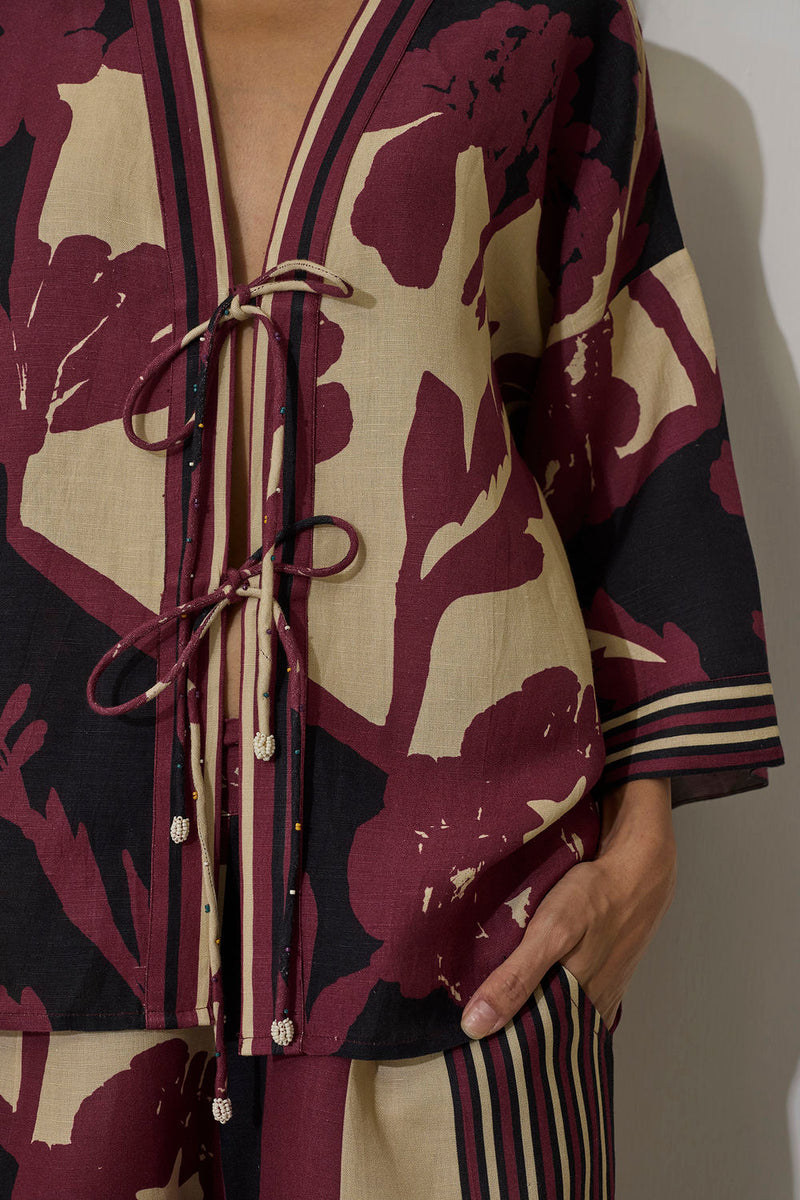 Tie-knot Marigold Set-Purple