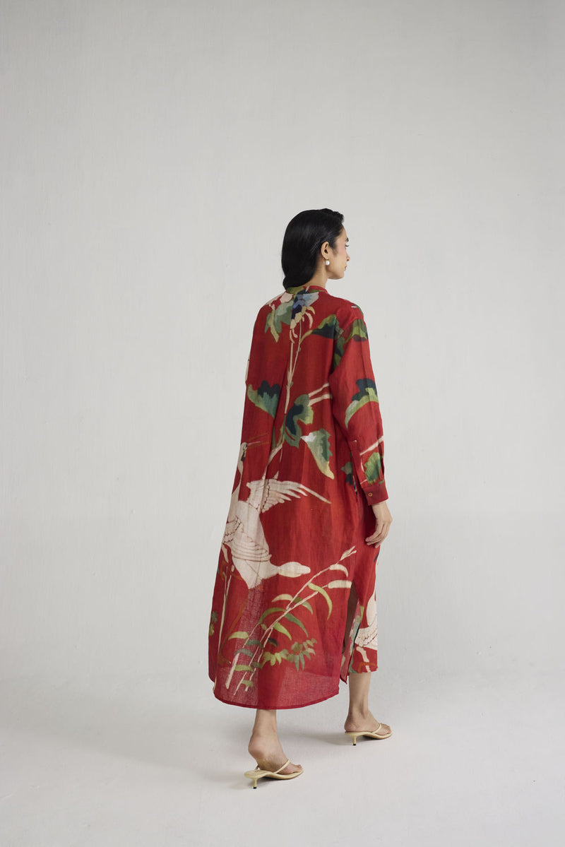 Bara Linen Shirt Dress dress by YAM-ORIENTAL GARDEN SEP'26 for women Worldwide