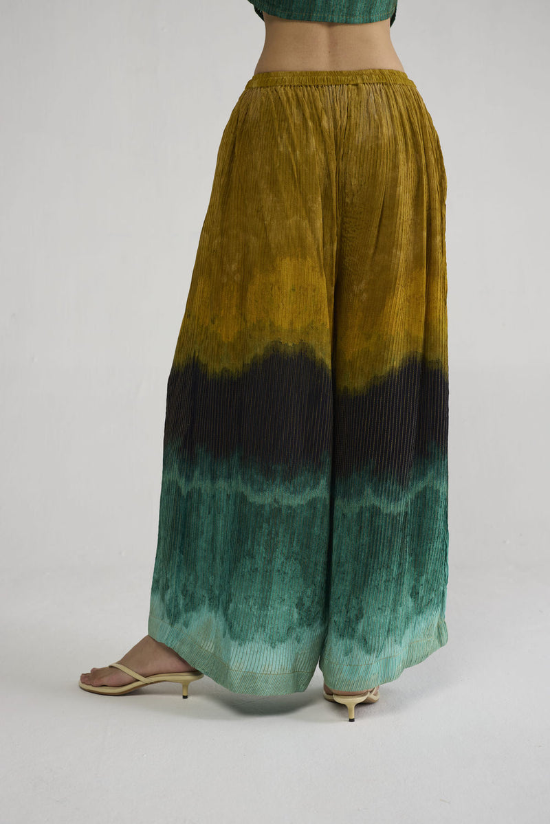 Uri Pintucks Flared Pants pant/trouser by YAM-ORIENTAL GARDEN SEP'26 for women Worldwide