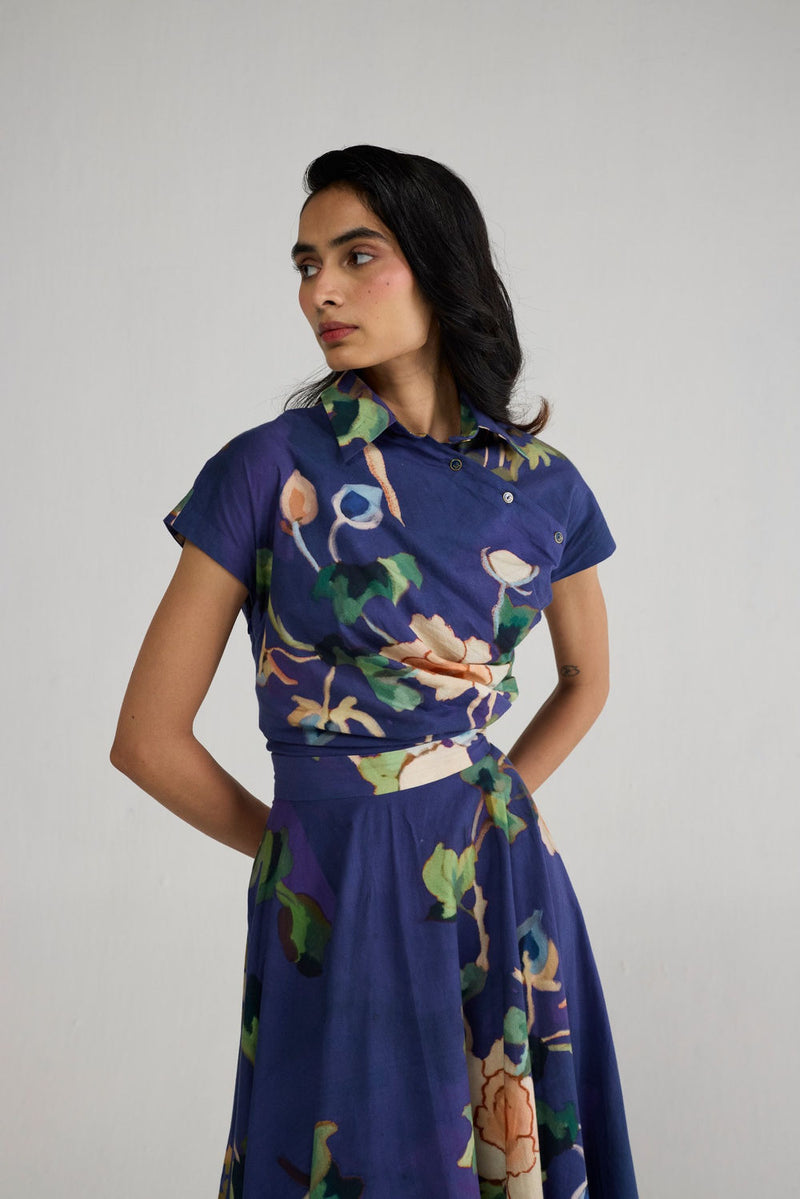 Fuji Side Buttons Dress dress by YAM-ORIENTAL GARDEN SEP'26 for women Worldwide