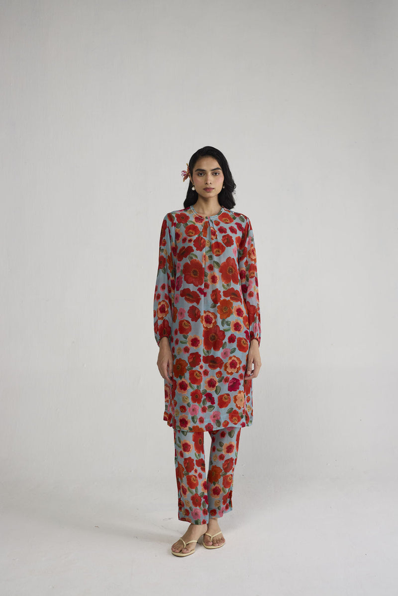 Haruka Crepe Kurta Set co-ord set by YAM-ORIENTAL GARDEN SEP'26 for women Worldwide