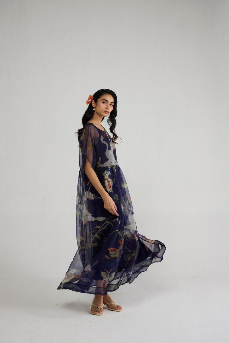 Fuji Organza Dress & Slip dress by YAM-ORIENTAL GARDEN SEP'26 for women Worldwide