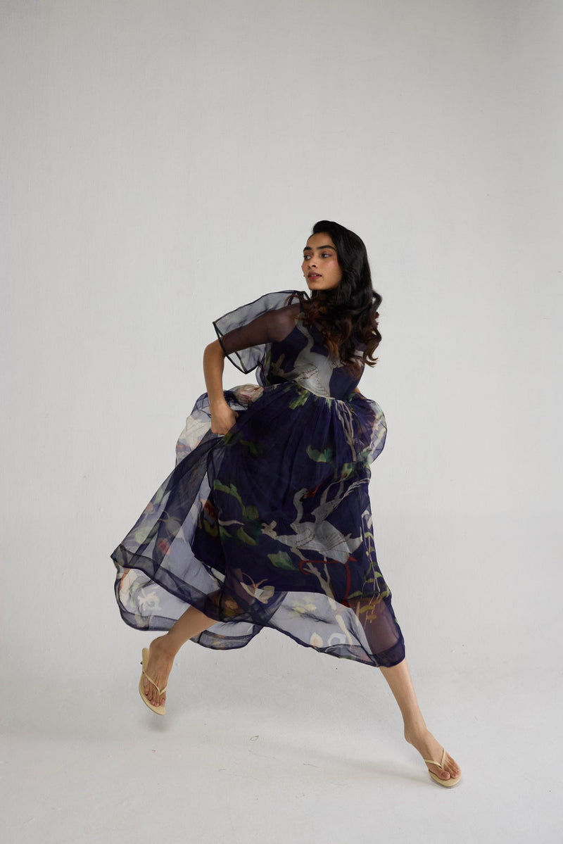 Fuji Organza Dress & Slip dress by YAM-ORIENTAL GARDEN SEP'26 for women Worldwide