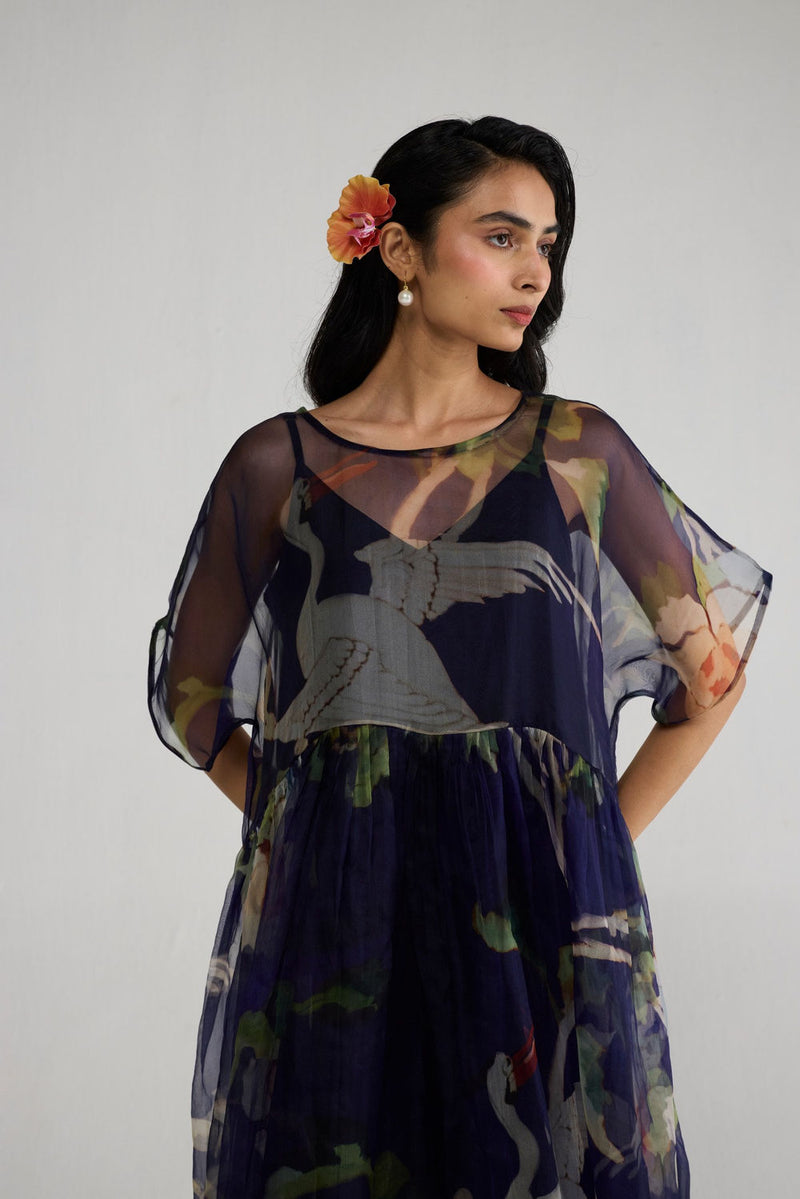 Fuji Organza Dress & Slip dress by YAM-ORIENTAL GARDEN SEP'26 for women Worldwide