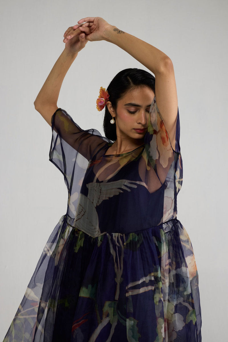 Fuji Organza Dress & Slip dress by YAM-ORIENTAL GARDEN SEP'26 for women Worldwide