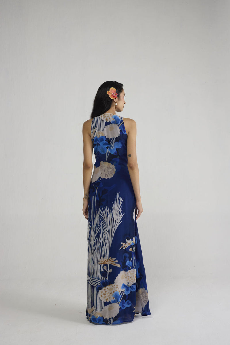Ren V Neck Draped Dress dress by YAM-ORIENTAL GARDEN SEP'26 for women Worldwide