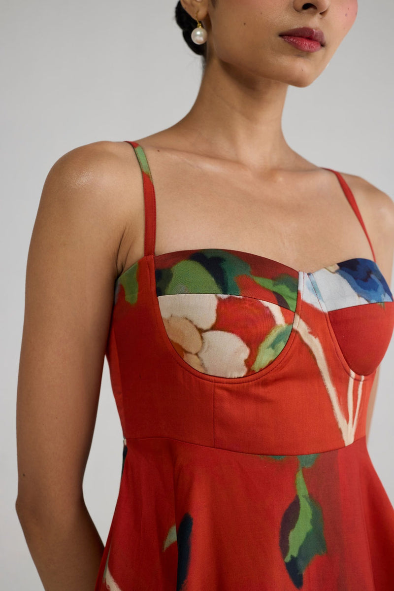 Bara Flared Bralette Dress dress by YAM-ORIENTAL GARDEN SEP'26 for women Worldwide