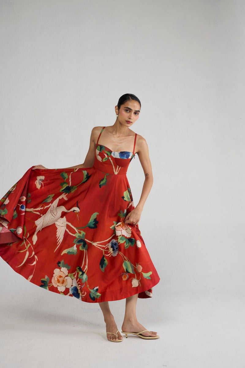 Bara Flared Bralette Dress dress by YAM-ORIENTAL GARDEN SEP'26 for women Worldwide