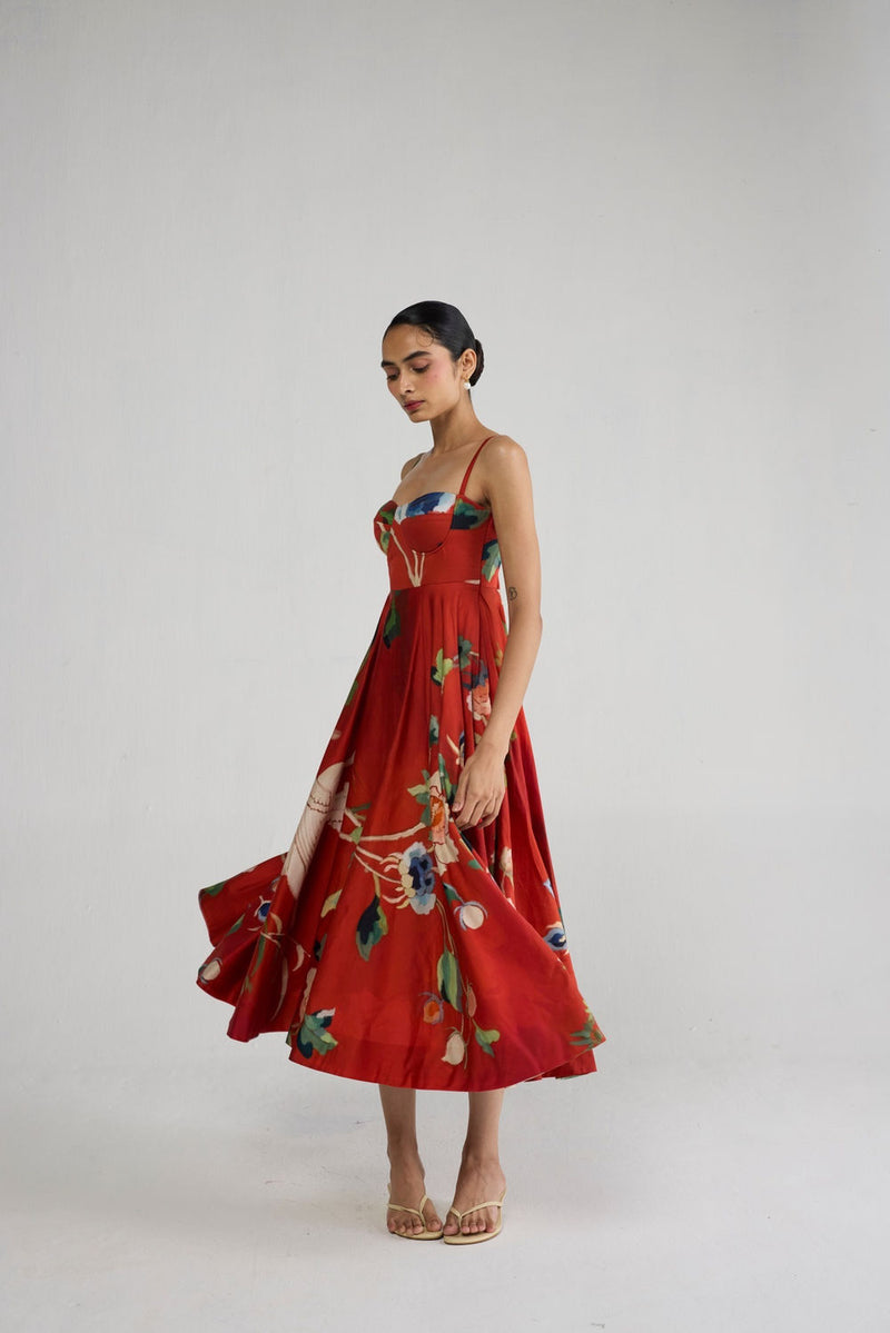 Bara Flared Bralette Dress dress by YAM-ORIENTAL GARDEN SEP'26 for women Worldwide
