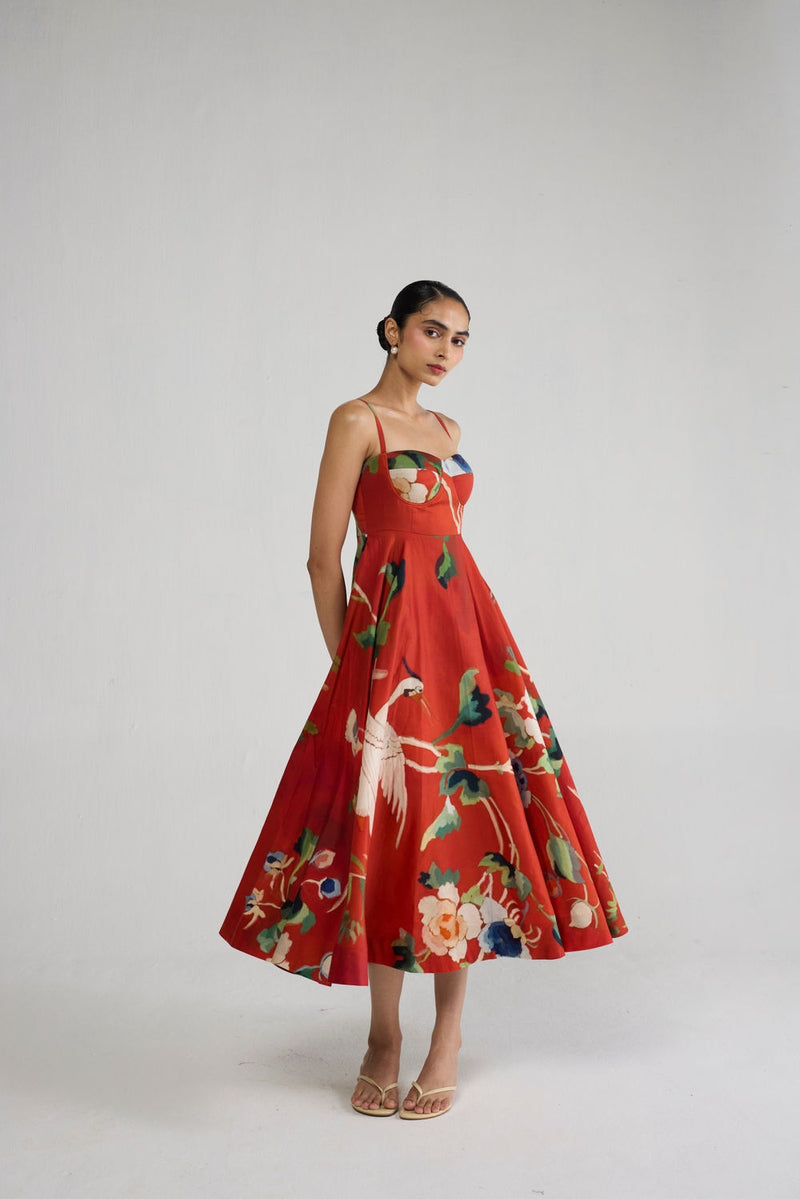 Bara Flared Bralette Dress dress by YAM-ORIENTAL GARDEN SEP'26 for women Worldwide