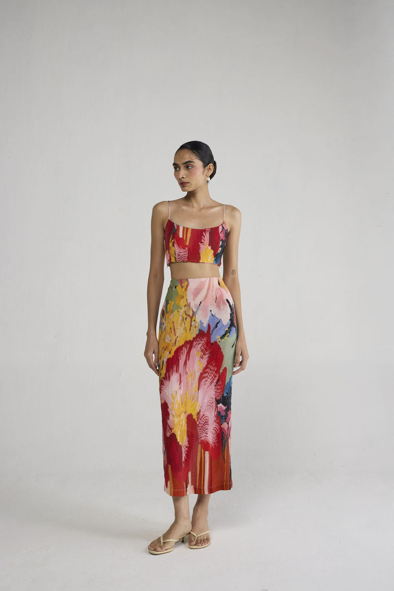 Obu Pintucks Blouse & Pintucks Skirt co-ord set by YAM-ORIENTAL GARDEN SEP'26 for women Worldwide