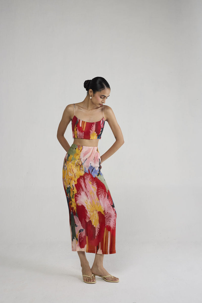 Obu Pintucks Blouse & Pintucks Skirt co-ord set by YAM-ORIENTAL GARDEN SEP'26 for women Worldwide