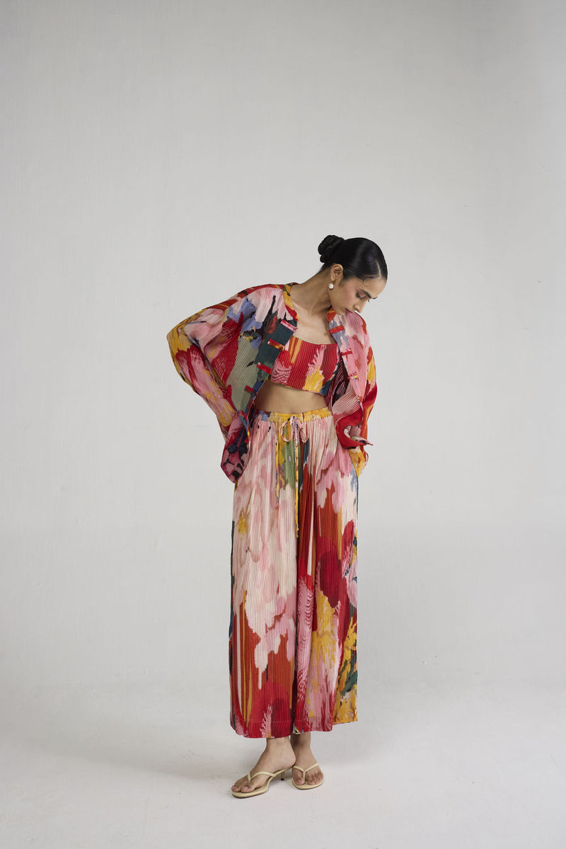 Obu Pintucks Flared Pants pant/trouser by YAM-ORIENTAL GARDEN SEP'26 for women Worldwide