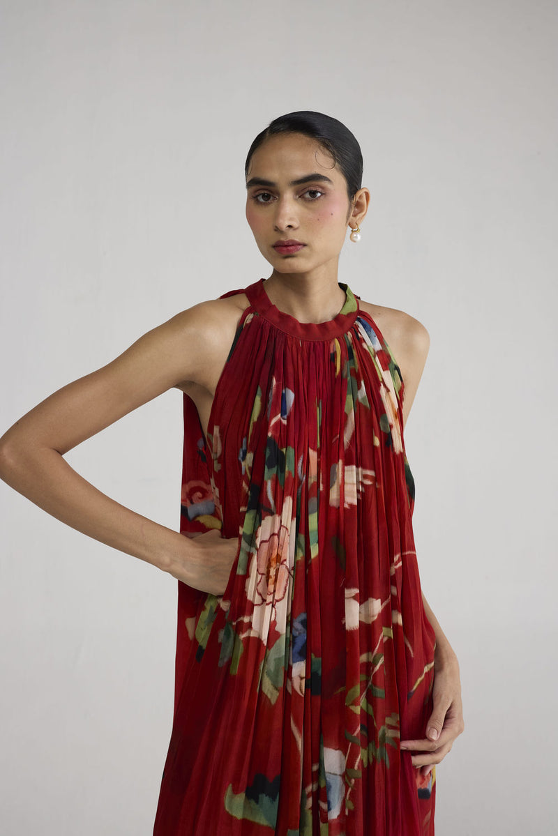 Bara Crepe Halterneck Dress dress by YAM-ORIENTAL GARDEN SEP'26 for women Worldwide