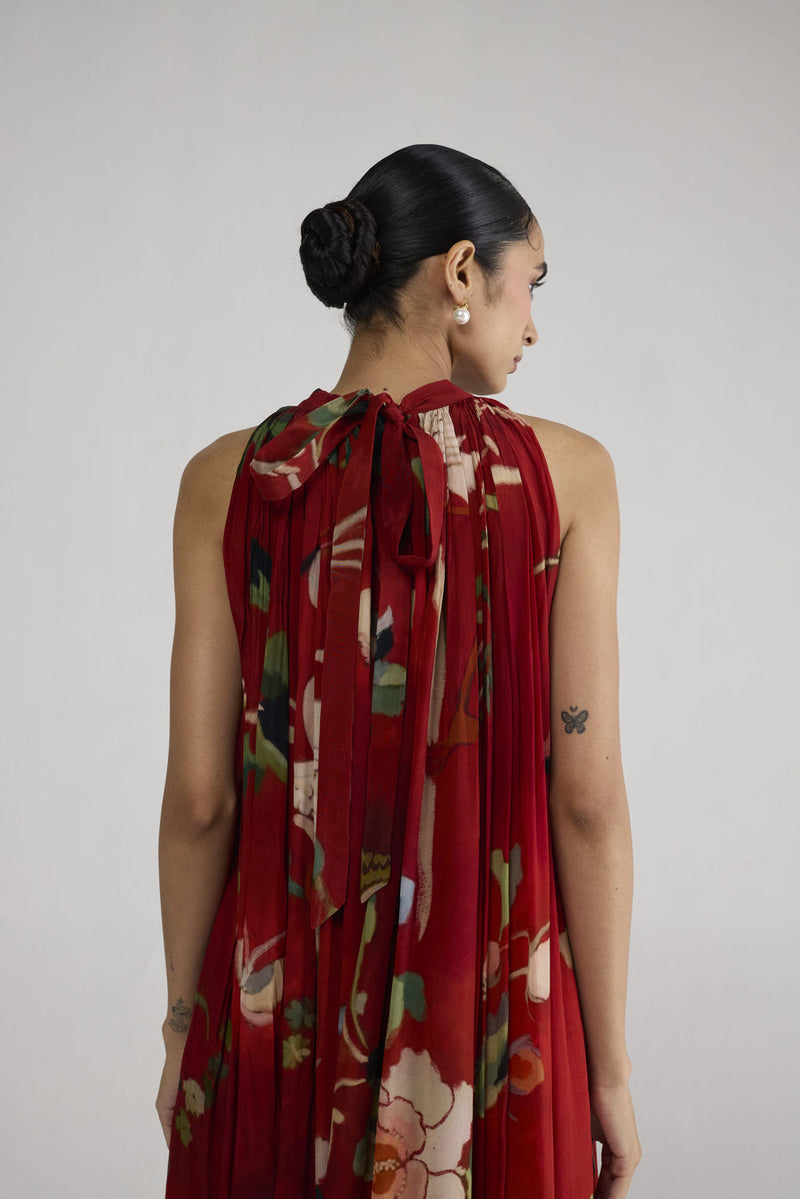 Bara Crepe Halterneck Dress dress by YAM-ORIENTAL GARDEN SEP'26 for women Worldwide