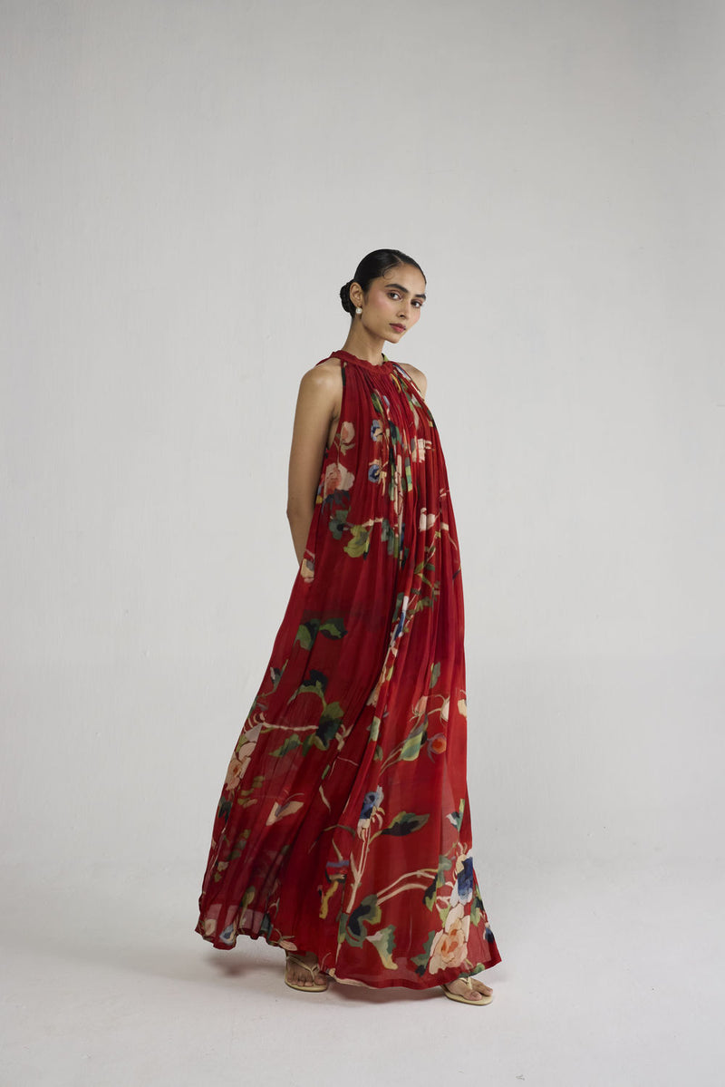 Bara Crepe Halterneck Dress dress by YAM-ORIENTAL GARDEN SEP'26 for women Worldwide