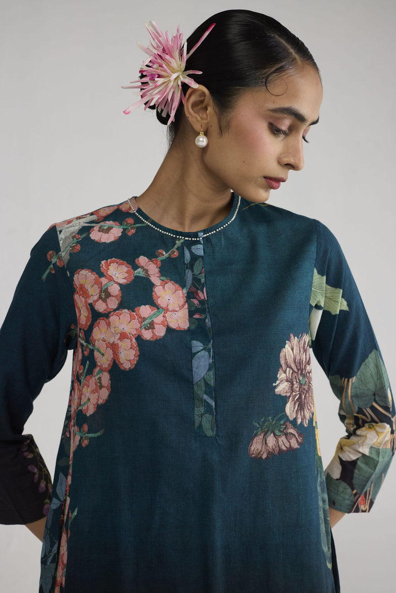 Minori Short Kurta Set co-ord set by YAM-ORIENTAL GARDEN SEP'26 for women Worldwide
