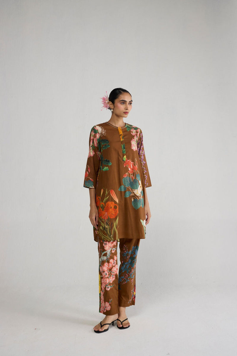 Emi Short Kurta Set co-ord set by YAM-ORIENTAL GARDEN SEP'26 for women Worldwide