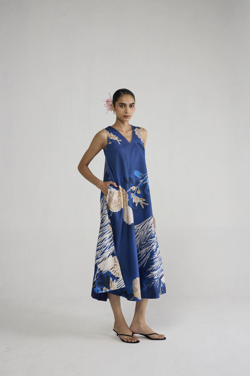 Ren V Neck Dress dress by YAM-ORIENTAL GARDEN SEP'26 for women Worldwide