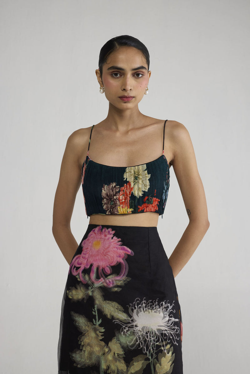 Minori Bralette & Organza Skirt Set co-ord set by YAM-ORIENTAL GARDEN SEP'26 for women Worldwide