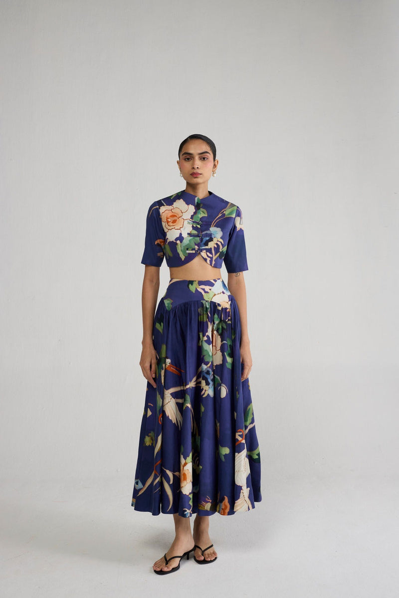 Fuji Blouse & Skirt Set co-ord set by YAM-ORIENTAL GARDEN SEP'26 for women Worldwide