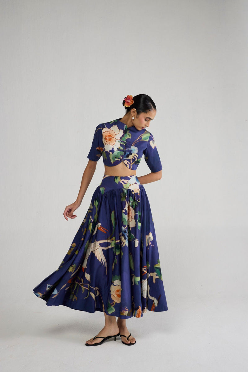 Fuji Blouse & Skirt Set co-ord set by YAM-ORIENTAL GARDEN SEP'26 for women Worldwide