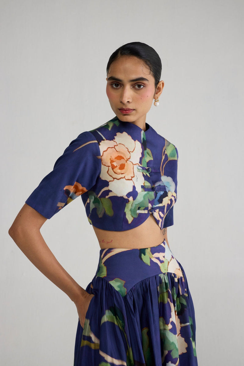 Fuji Blouse & Skirt Set co-ord set by YAM-ORIENTAL GARDEN SEP'26 for women Worldwide
