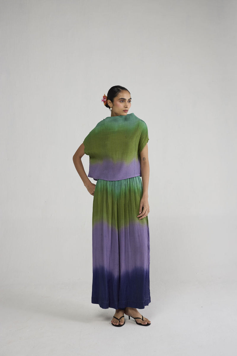 Hana Pitucks Flared Pants pant/trouser by YAM-ORIENTAL GARDEN SEP'26 for women Worldwide