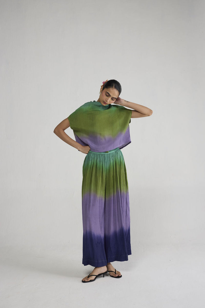 Hana Pitucks Flared Pants pant/trouser by YAM-ORIENTAL GARDEN SEP'26 for women Worldwide