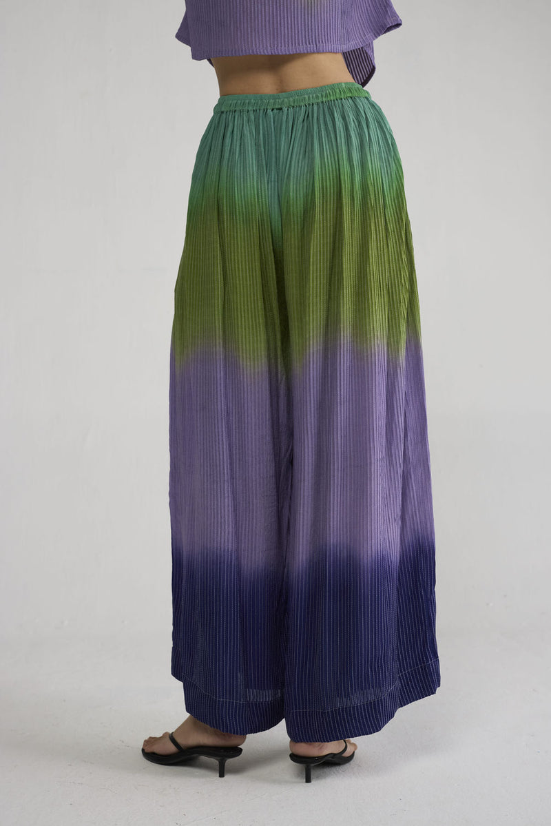 Hana Pitucks Flared Pants pant/trouser by YAM-ORIENTAL GARDEN SEP'26 for women Worldwide