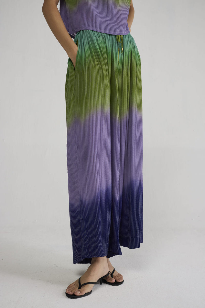 Hana Pitucks Flared Pants pant/trouser by YAM-ORIENTAL GARDEN SEP'26 for women Worldwide
