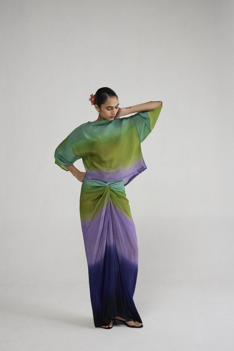 Hana Knotted Skirt & Top co-ord set by YAM-ORIENTAL GARDEN SEP'26 for women Worldwide