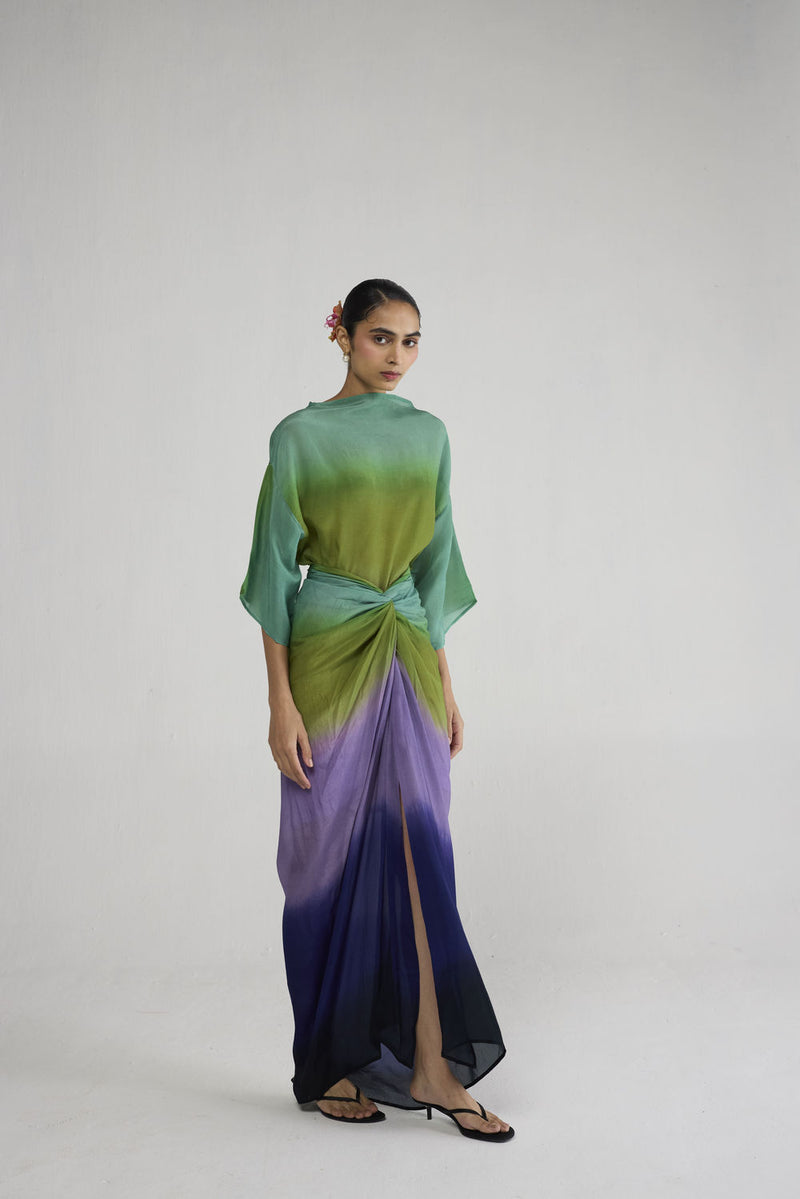 Hana Knotted Skirt & Top co-ord set by YAM-ORIENTAL GARDEN SEP'26 for women Worldwide