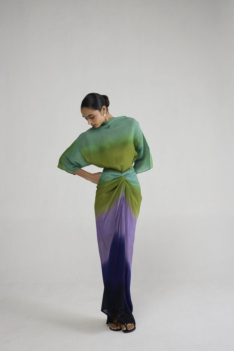 Hana Knotted Skirt & Top co-ord set by YAM-ORIENTAL GARDEN SEP'26 for women Worldwide