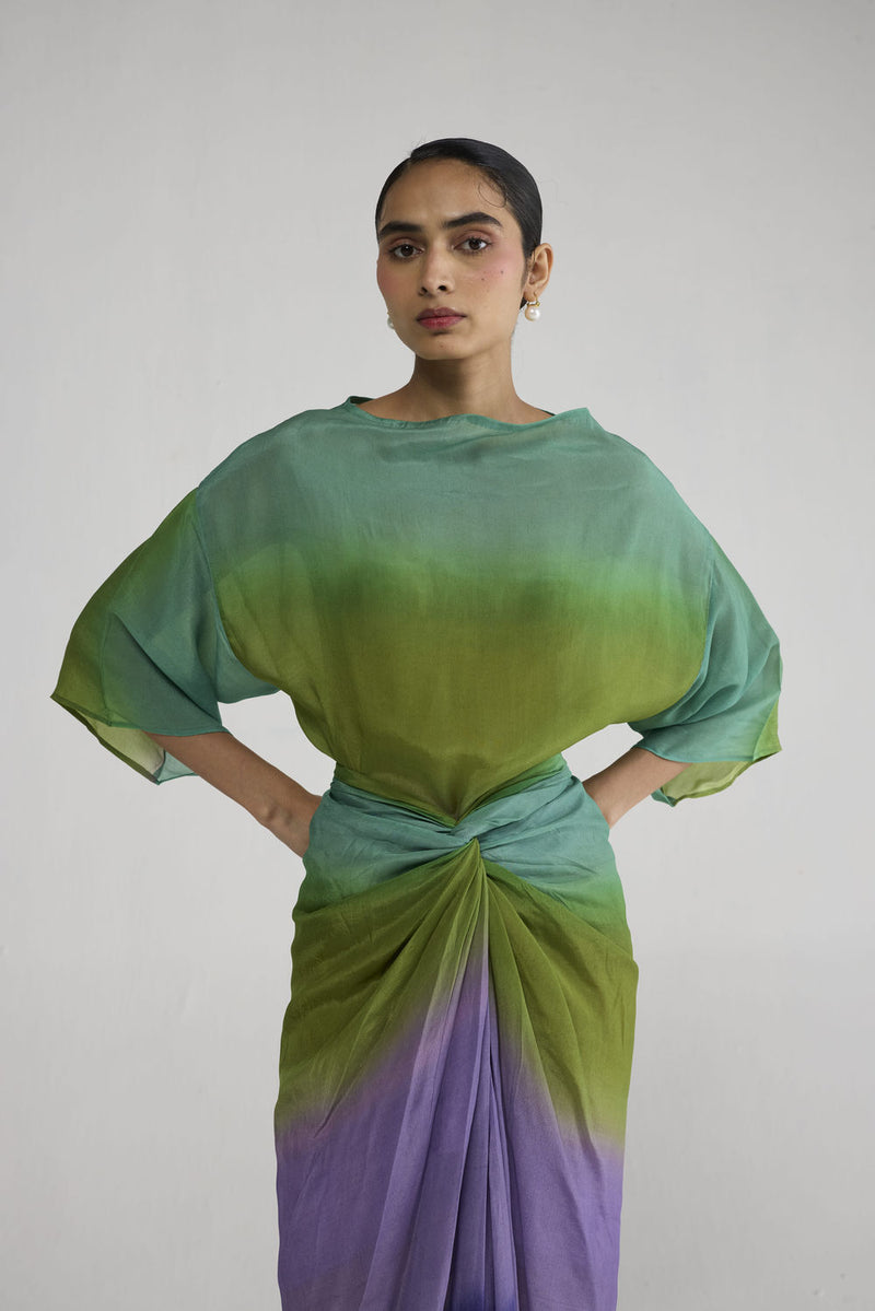Hana Knotted Skirt & Top co-ord set by YAM-ORIENTAL GARDEN SEP'26 for women Worldwide