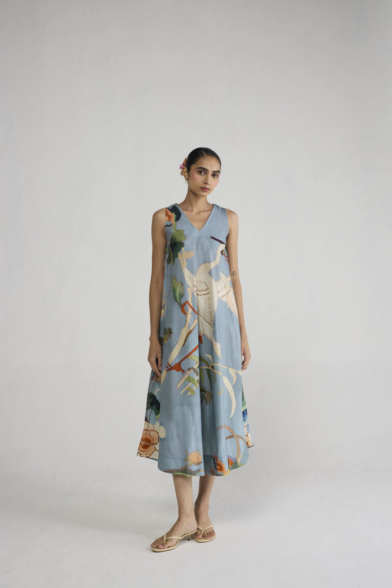 Asagao V - Neck Dress dress by YAM-ORIENTAL GARDEN SEP'26 for women Worldwide