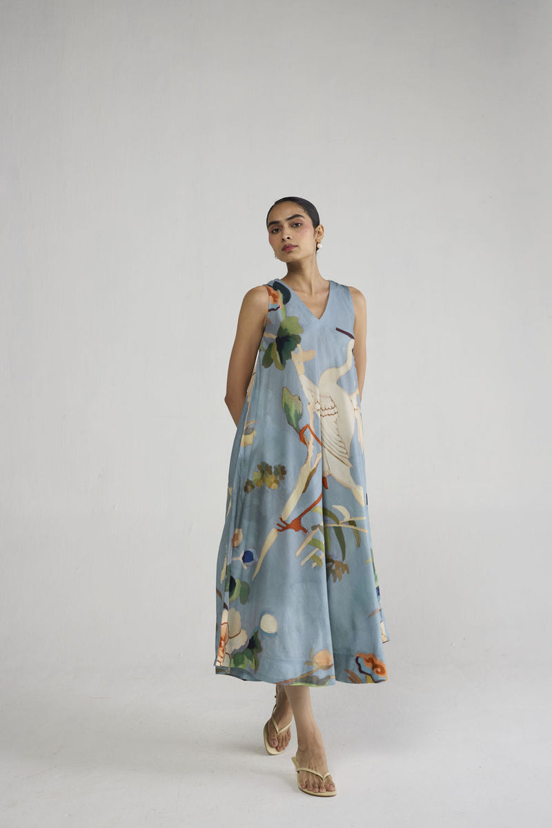 Asagao V - Neck Dress dress by YAM-ORIENTAL GARDEN SEP'26 for women Worldwide
