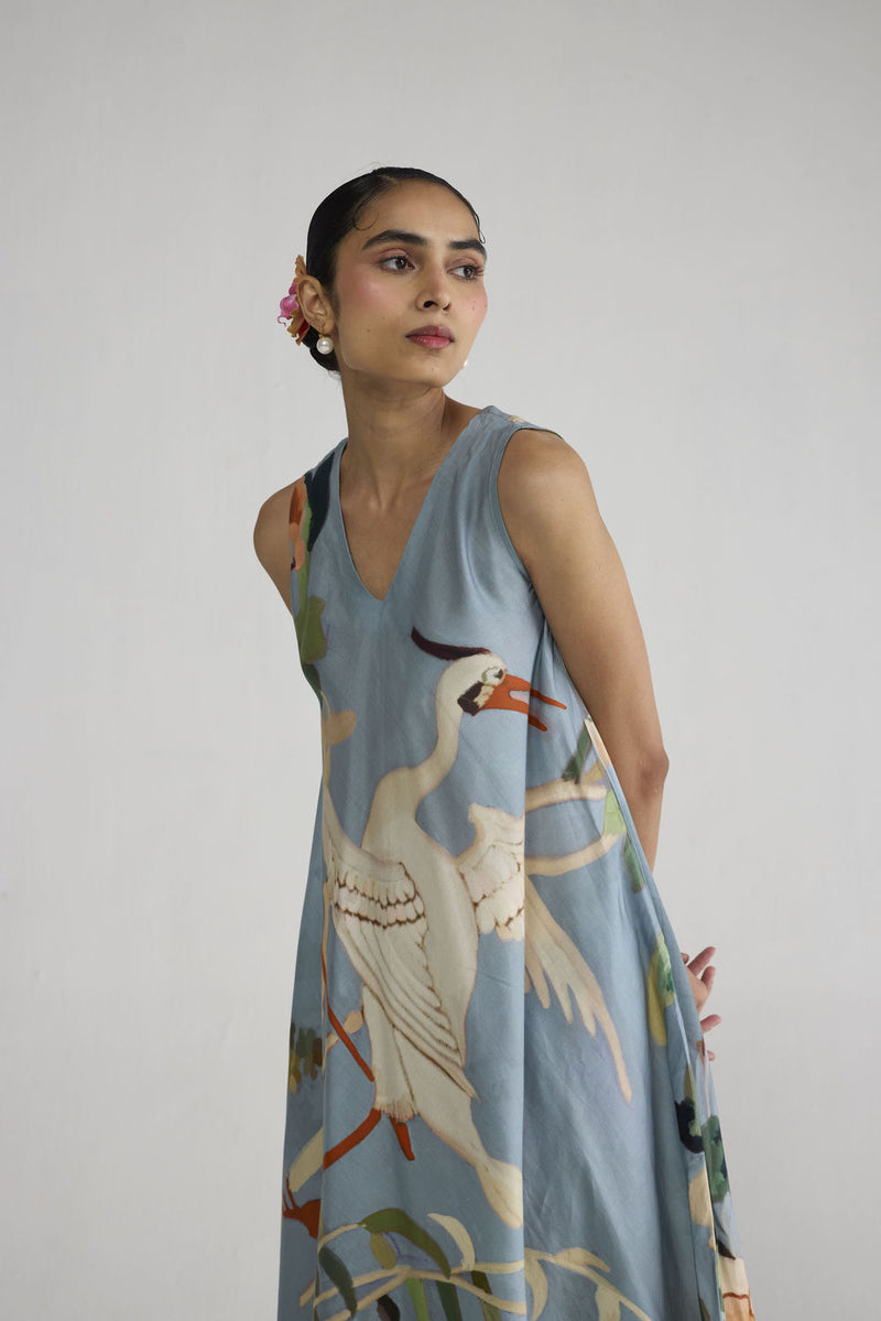 Asagao V - Neck Dress dress by YAM-ORIENTAL GARDEN SEP'26 for women Worldwide