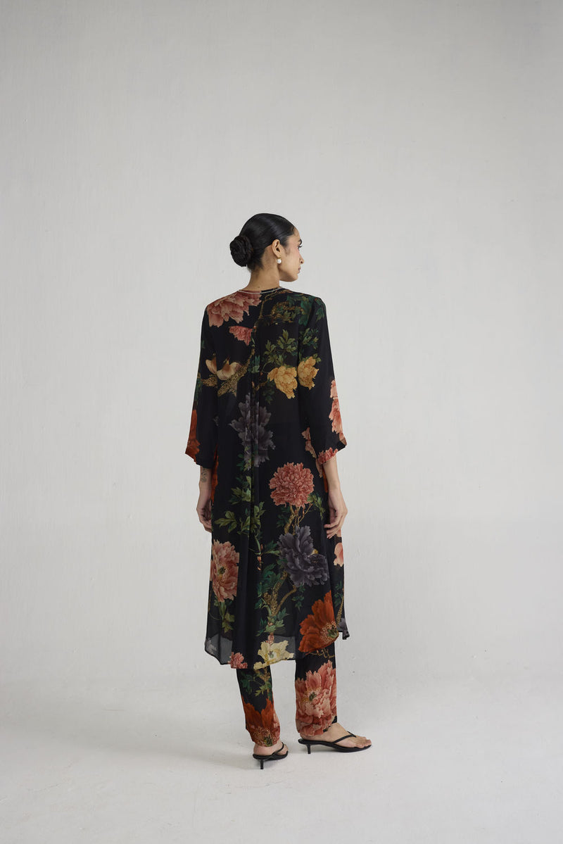 Himari Long Crepe Kurta Set co-ord set by YAM-ORIENTAL GARDEN SEP'26 for women Worldwide