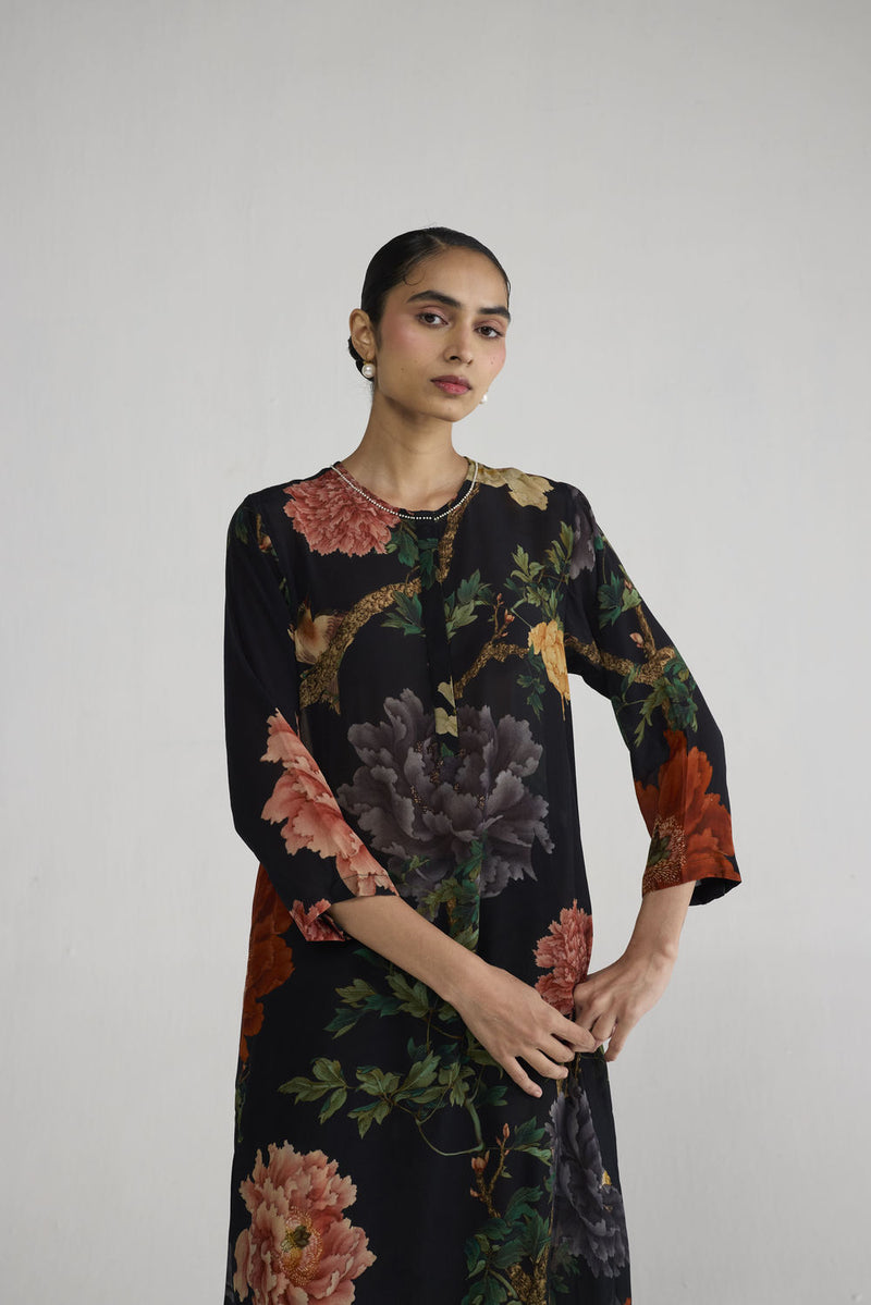 Himari Long Crepe Kurta Set co-ord set by YAM-ORIENTAL GARDEN SEP'26 for women Worldwide