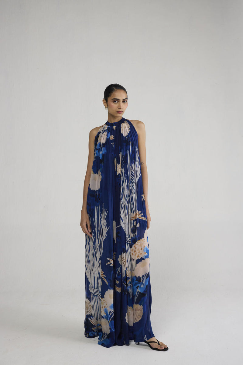 Ren Halterneck Crepe Dress dress by YAM-ORIENTAL GARDEN SEP'26 for women Worldwide