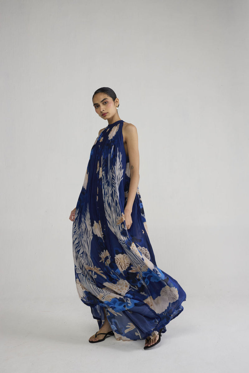 Ren Halterneck Crepe Dress dress by YAM-ORIENTAL GARDEN SEP'26 for women Worldwide